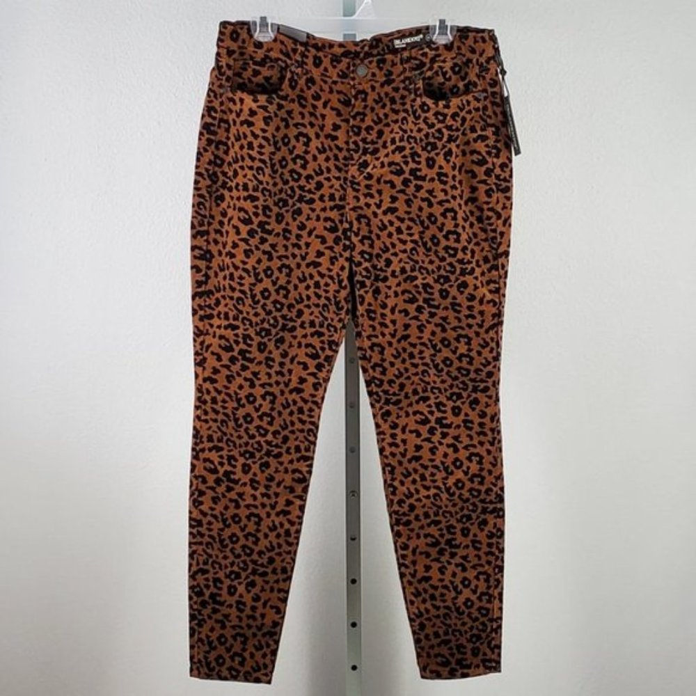 BLANK NYC  the bond Leopard print corduroy denim Sz 32 NEW